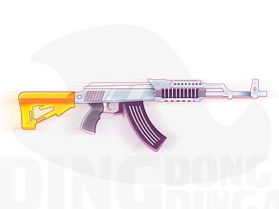 Ding Dong Gun armstrong game art game asset gun illustration illustration art minimal shots