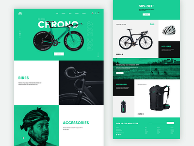 Bike Store / Home Page clear design color concept design online store typography ui ux web website
