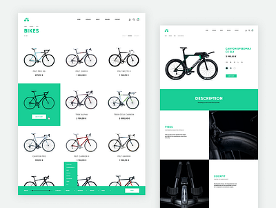 Bike Store / Catalog clear design color concept design online store store design ui ux web website