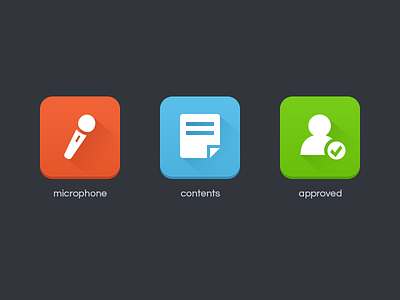 Flat Icons app approved contents flat icon image microphone shadow