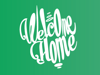 Welcome Home logo logo lettering type