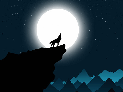 Night fury illustration art black blue branding color design dribbble flat fox graphic design icon illustration illustrator logo minimal moon night vector