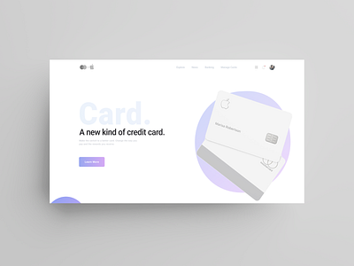 apple card website concept