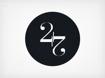 24 7 - logo concept 247 ambigram logo numbers plot save the type whale