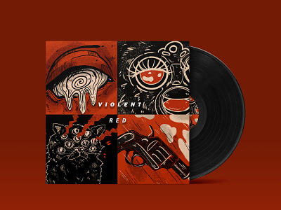 Violent Red album album artwork album cover album cover design art design illustration procreate