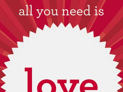 All you need archer beatles love print red typography