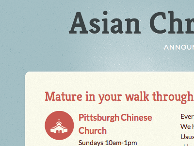 Asian Christian Fellowship blue christian church texture web