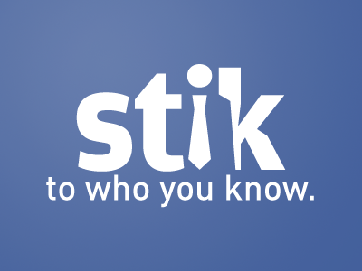 Stik logo man negative space