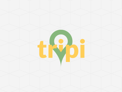 Tripi green location logo travel yellow