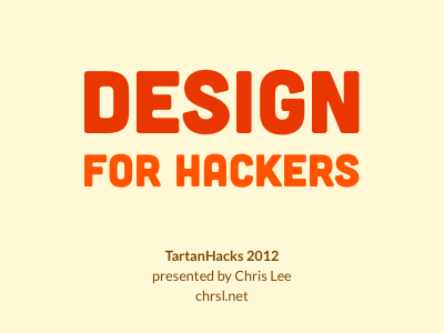 Design for Hackers cubano presentation slides
