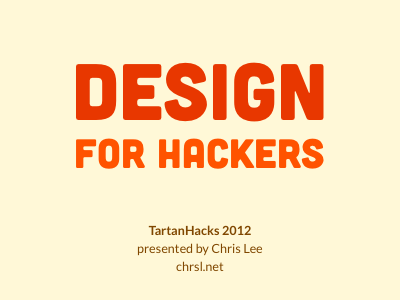 Design for Hackers