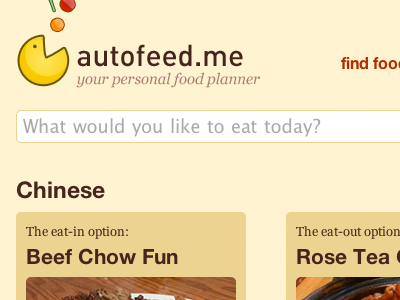 Autofeed.me beige ui website