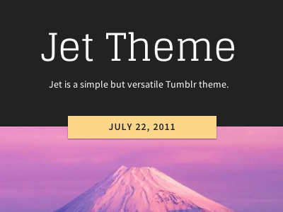 Jet blog theme tumblr web