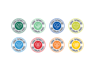 Love 2 Sport overview badge circle colors gif illustrator logo love sport vector