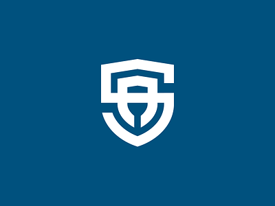 SA monogram | Shield illustrator logo monogram sa