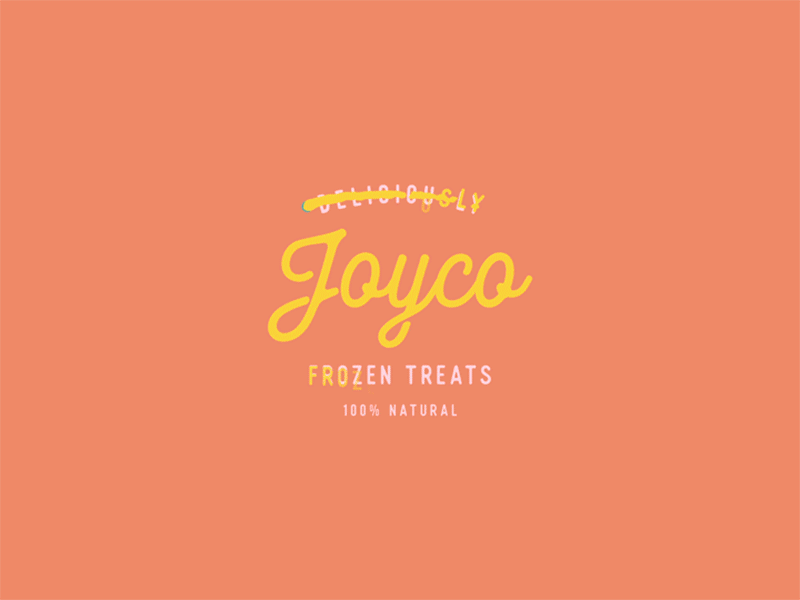 Joyco #FrozenTreats after affects animation branding design drip gif ice cream illustrator logo logo animation motion popsicle typography vector