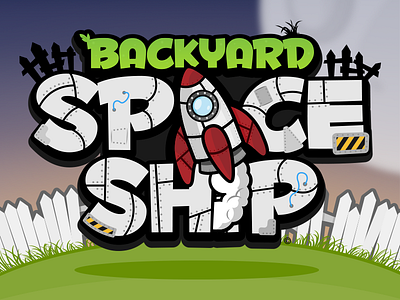 Backyard Spaceship game illustrator logo rocket spaceship