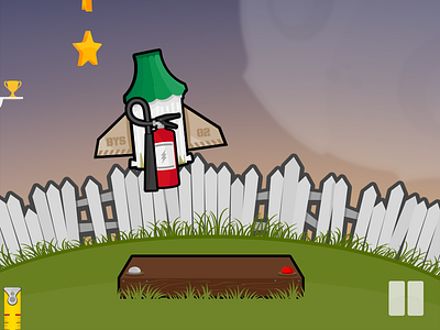 Backyard Spaceship (In Game) game illustrator ios rocket stars vector