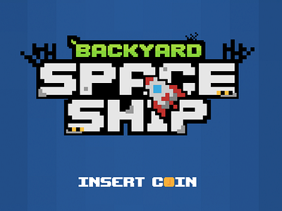 Backyard Spaceship Pixel Logo 8bit illustrator logo pixel