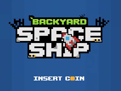 Backyard Spaceship Pixel Logo