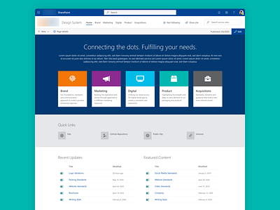 SharePoint Design System adobe experience design design system sharepoint ui ux web
