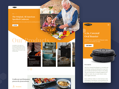 Cookware Website adobe experience design cookware desktop homepage kitchen mobile product responsive ui user interface ux web design website xd