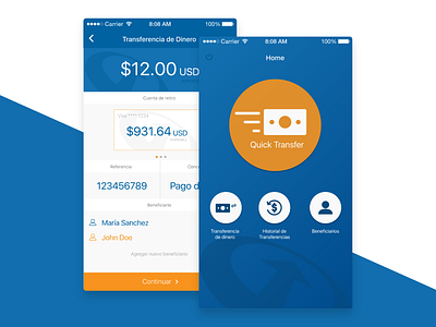Money Transfer adobe experience design app design ui ux