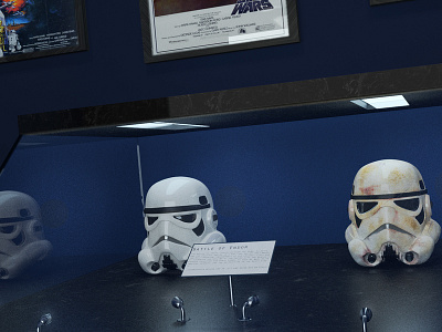 Stormtrooper 3d blender cycles lighting modelling museum render star wars stormtrooper texturing