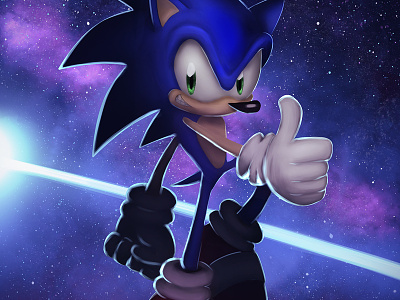 Sonic coloring design illustration photoshop sonic video game art
