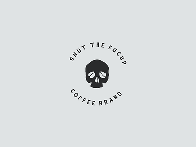 Shut The FuCup Coffee Branding branding coffee design drawing illustration logo skull