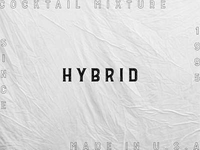 Hybrid Cocktail Mixture branding design logo