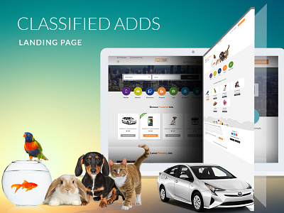 Classified Adds Landing Page graphic design landing page ui design website banner website design website design perth website landing page