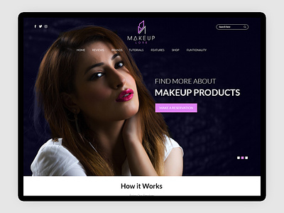 Makeup Mantra award winning concept creative agency custom website free psd graphic design makeup website saloon website ui design ui psd ux design website design website designer