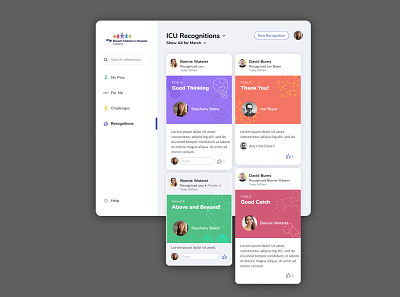 Nurse Recognition app design ui ux