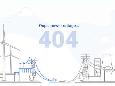 404 page 404 404page energy illustration power power grid shortage vector art