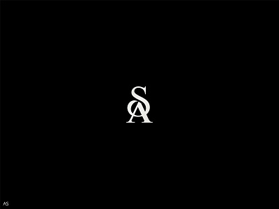 Monogram AS branding logo monogram typography vector