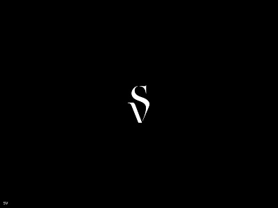 Monogram SV branding logo monogram typography vector