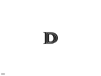 Monogram DDD branding logo monogram typography vector