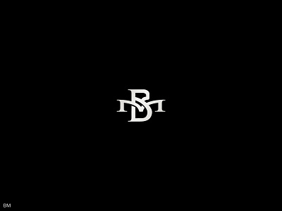 Monogram BM branding logo monogram typography vector