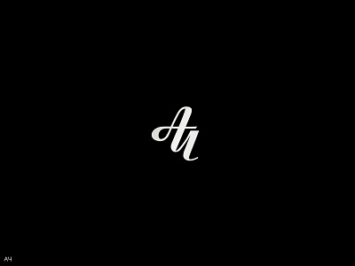 Monogram AЧ branding logo monogram typography vector