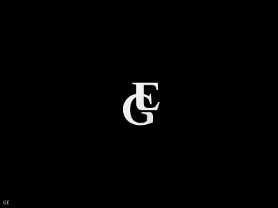 Monogram GE branding logo monogram typography vector