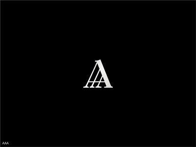 Monogram AAA branding logo monogram typography vector