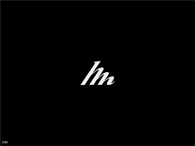 Monogram HM branding logo monogram typography vector