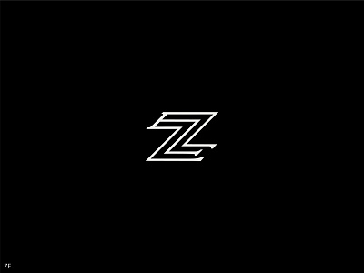 Monogram ZE branding logo monogram typography vector