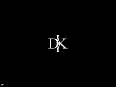 Monogram DK branding logo monogram typography vector