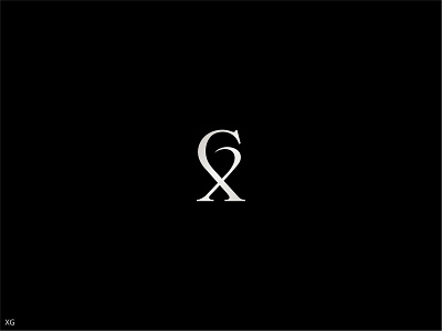 Monogram XG branding logo monogram typography vector