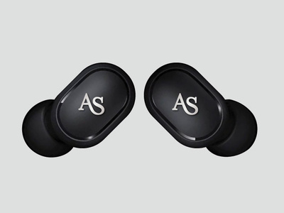 Monogrammed Wireless Headphones branding headphones logo monogram typography wireless