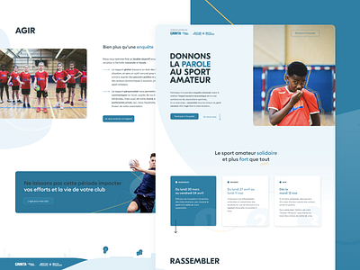 Grinta - Amateur Sports Clubs Landing banner branding design desktop figma footer french illustration landing landing page sport sport branding typography ui ux web