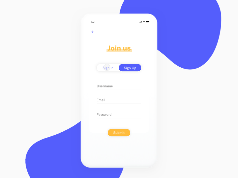 Sign Up / Sign In animation dailyui ios log in mobile sign in sign up ui ux