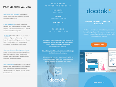 Brochure for Docdok brochure design design illustration logo typography